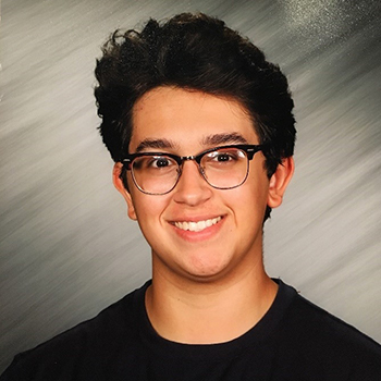 Teen boy smiling