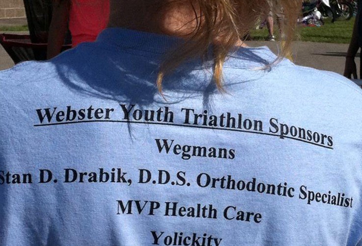 Drabik Orthodontics sponsored Webster Youth Triatholon