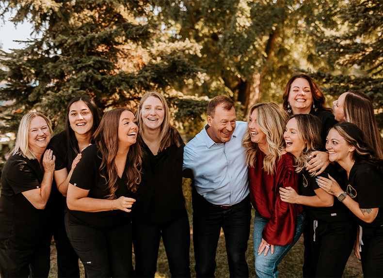 Rochester orthodontist and team members smiling