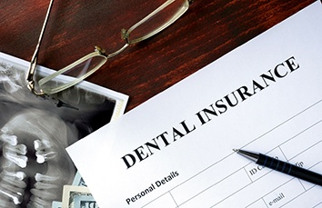 dental insurance form on table 