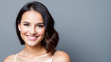 Smiling woman with bright white teeth